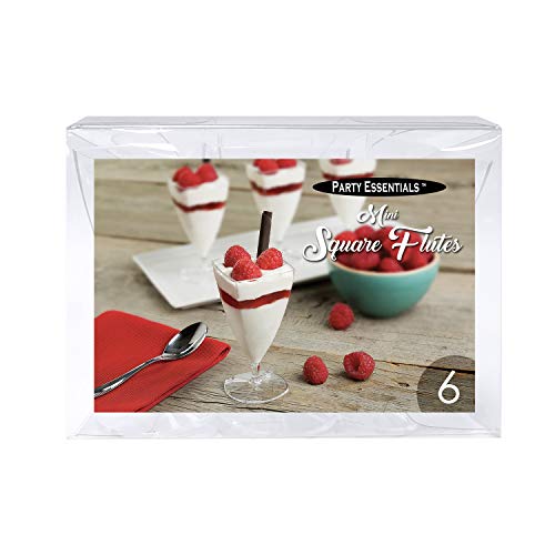 Party Essentials Miniware Mini Plastic Appetizer/Dessert Cups, Clear