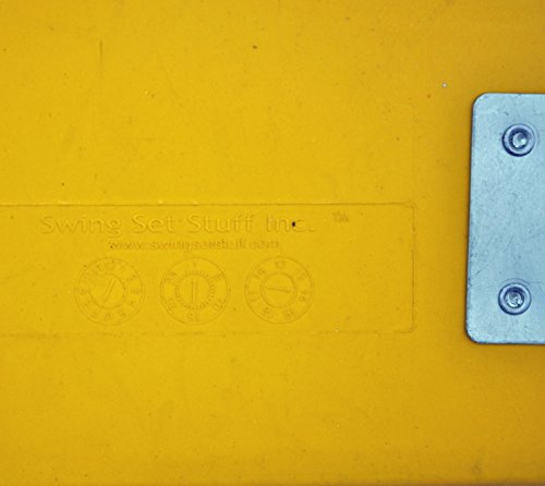 Swing Set Stuff Commercial Rubber Belt Seat with Chains & Hooks SSS Logo Sticker Playground Swing, Yellow