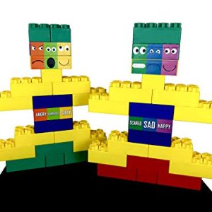 Jumbo Blocks 196 PC Ultimate Educational Learning Set with Jumbo Numbers, Letters, Animals & Facial Expression Stickers