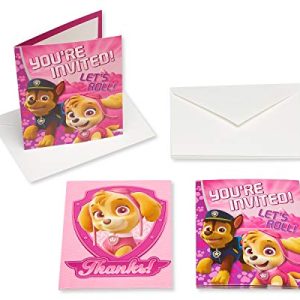 American Greetings Nickelodeon Paw Patrol Invite and Thank-You Card Combo Pack, 8-Count