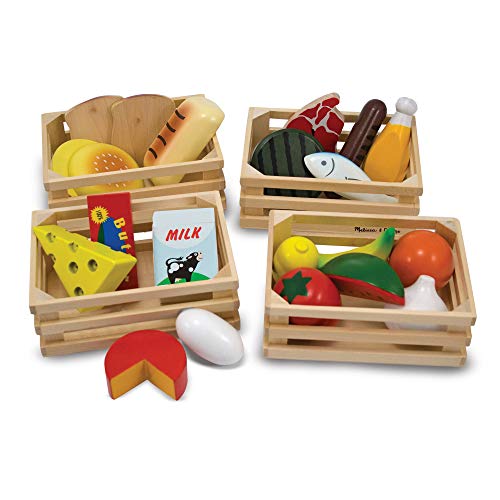 Melissa & Doug Star Diner Restaurant Play Set (Best for 3, 4, 5 Year Olds and Up) & Food Groups - Wooden Play Food, The Original (Best for 3, 4, 5, and 6 Year Olds)