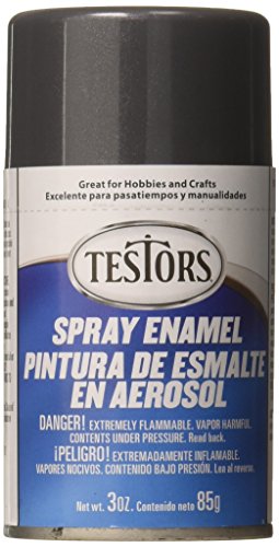 Testors TENAMEL-1253T Aerosol Enamel Paint 3oz-Gray Metallic