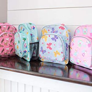 Wildkin 40113 Butterfly Garden Olive Kids 12 Inch Backpack, Pack 'n Snack