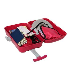Doll Travel Suitcase with Open and Close Carry on Luggage, Ticket, Passport and 12 Accessories - Travel Set for 18 Inch Dolls
