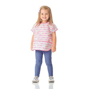 Bumkins Junior Bib / Short Sleeve Toddler Bib / Smock 1-3 Years, Waterproof, Washable, Stain and Odor Resistant – Bloom