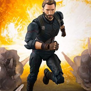 TAMASHII NATIONS Bandai S.H. Figuarts Captain America & Tamashii Effect Explosion Avengers: Infinity War Action Figure