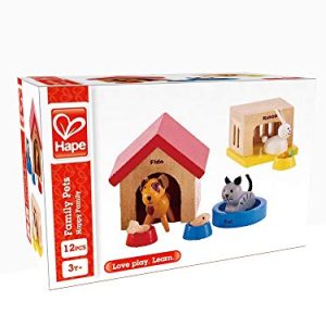 Hape Family Pets Wooden Doll House Animals