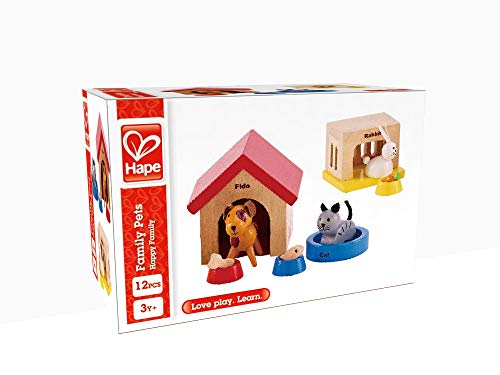 Hape Family Pets Wooden Doll House Animals