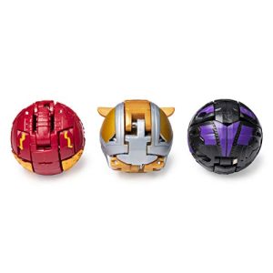 Bakugan Starter Pack 3-Pack, Aurelus Dragonoid, Collectible Action Figures, for Ages 6 and Up