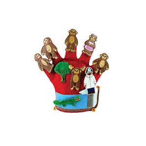 Get Ready Children's Monkeys Jumping on the Bed Glove Puppet/CD