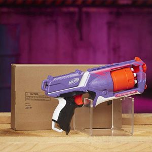 Strongarm Nerf N-Strike Elite Toy Blaster with Rotating Barrel, Slam Fire, and 6 Official Nerf Elite Darts for Kids, Teens, and Adults (Amazon Exclusive)
