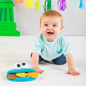 Bright Starts Sesame Street Cookie Mania Teether On-The-Go Take-Along Toy, Ages 3-12 Months