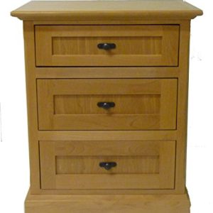 Forest Designs Mission 3 Drawer Nightstand, 25W x 30H x 18D, Golden Oak