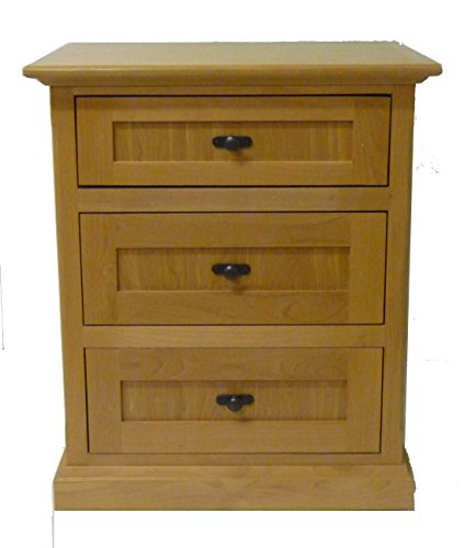 Forest Designs Mission 3 Drawer Nightstand, 25W x 30H x 18D, Golden Oak