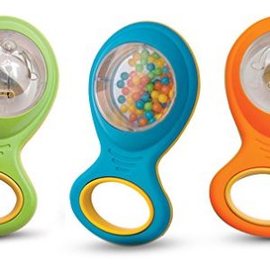 Edushape Bead & Bell Baby Shakers Set, 3 Piece, Assorted Colors