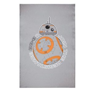 Jay Franco Episode 7 BB8 Medallion Decal Woven Jersey Sweatshirt Fleece Blanket Twin, 60" x 90", Star Wars EP7
