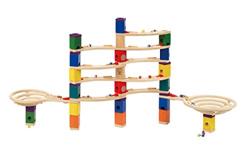 Award Winning Hape Quadrilla Wooden Marble Run Construction - The Cyclone