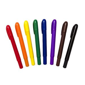 C.R. Gibson 'Color It!' Washable Gel Crayons for Kids, 8 Pack
