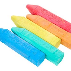 Crayola Outdoor Chalk, Glitter Sidewalk Chalk, Summer Toys, 5 Count
