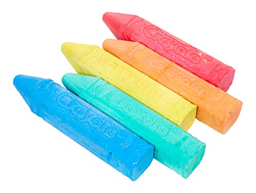 Crayola Outdoor Chalk, Glitter Sidewalk Chalk, Summer Toys, 5 Count