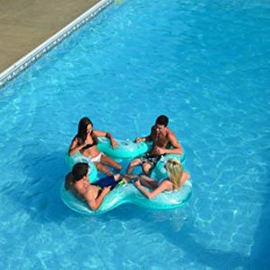 RAVE Sports Lucky Lounge Float, Blue/Clear/White