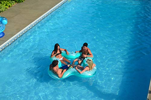 RAVE Sports Lucky Lounge Float, Blue/Clear/White