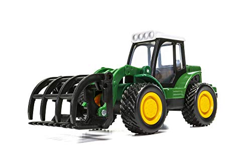 Chunkies Die Cast Tractor with Claw Grapple for Farming or Road Contruction Green Toy Vehicle Ages 3 & Up CH041
