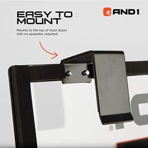 AND1 Over The Door Mini Hoop: Easy to Install Portable Basketball Hoop with Steel Rim, Includes Mini Basketball, Indoor Game Set for Children and Adults