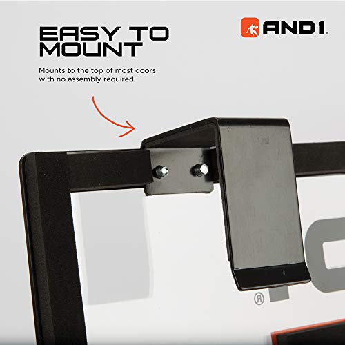 AND1 Over The Door Mini Hoop: Easy to Install Portable Basketball Hoop with Steel Rim, Includes Mini Basketball, Indoor Game Set for Children and Adults