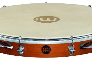 Meinl Percussion 12" Pandeiro with Traditional Wood Frame and Chrome Plated Steel Jingles - NOT MADE IN CHINA - Tunable Goat Skin Head, 2-YEAR WARRANTY, Brown (PA12CN-M)
