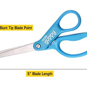 Stanley Guppy 5-Inch Blunt Tip Kids Scissors, 8-Pack, Assorted Colors (SCI5BT-8PK)