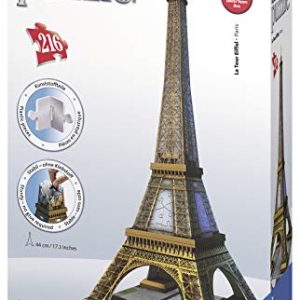 Ravensburger Eiffel Tower 216 Piece 3D Jigsaw Puzzle for Kids and Adults - Easy Click Technology Means Pieces Fit Together Perfectly