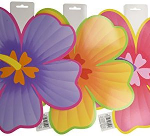 amscan Hibiscus Party Flowers Cutout, 13" x 12 7/8", 12 Ct.