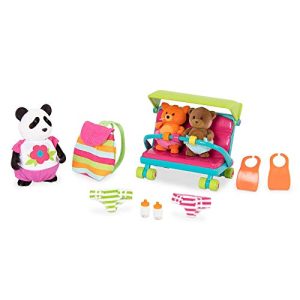 Li'l Woodzeez Animal Figurine Playset & Accessories - Baby Sitter Set - 14Piece