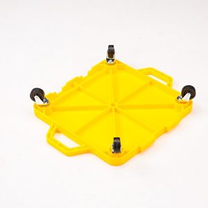 Cosom Scooter Board, 16 Inch Children's Sit & Scoot Board with 2 Inch Non-Marring Nylon Casters & Safety Guards for Physical Education Class