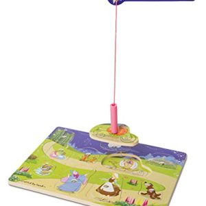 Melissa & Doug Disney Cinderella Rags to Riches Wooden Magnetic Game With 10 Magnetic Pieces and Wand
