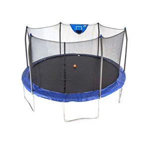 Skywalker Trampolines 15-Foot Jump N’ Dunk Trampoline with Enclosure Net - Basketball Trampoline