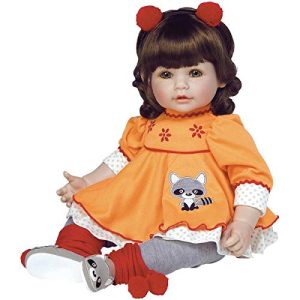 Adora ToddlerTime Girl Doll, Macaraccoon, Weighted Vinyl Baby Doll Toy with Soft Body, 20-inch (Ages 6+)
