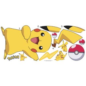 RoomMates Pokemon Pikachu Peel And Stick Wall Decals - RMK2536GM