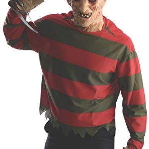 Rubie's Men's Nightmare On Elm St Freddy Krueger Shirt with Mask