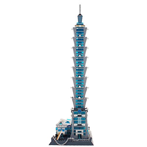 WANGE Simple Package Worldwide Famous Architecture Building Blocks Toy Set The Taipei 101 978 pcs