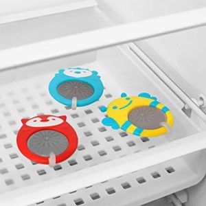 Skip Hop Stay Cool Teether, BPA-free and Freezer Safe Silicone Coated Baby Teether, Hedgehog