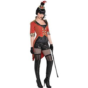 AMSCAN Vintage Cropped Red Ringmaster Jacket Freak Show Halloween Costume Accessories for Women, One Size