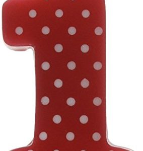 Ladybug themed molded 1st birthday candle