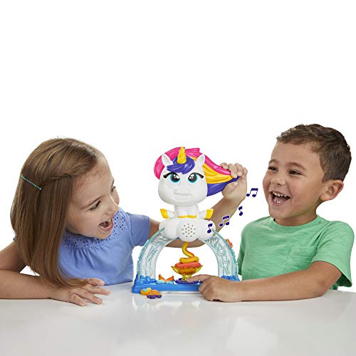 Play-Doh Tootie The Unicorn Ice Cream Set with 3 Non-Toxic Colors Featuring Color Swirl Compound