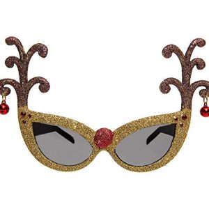 amscan Antler Glitter Plastic Fun Shades | Christmas Favor