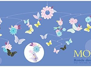 DJECO Butterfly Twirl Paper Mobile Room Decoration