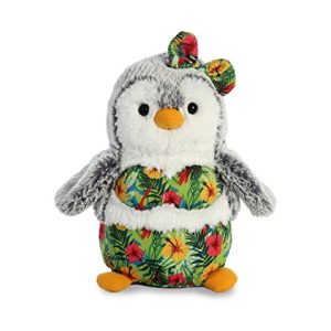 Aurora World Pompom Penguin Plush Toy Animal, Pompom Hula