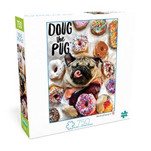 Buffalo Games - A Dog's Life - Doug The Pug - Donut Doug - 750 Piece Jigsaw Puzzle
