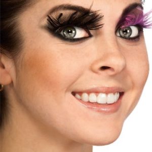 Rubies Black Eyelashes and Adhesive